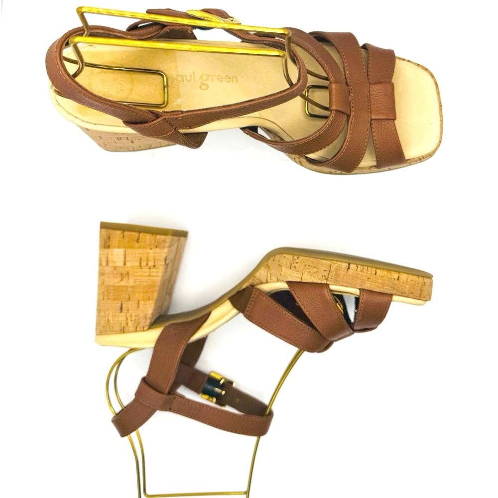 Paul Green Tina Tan Fisherman Sandals Women’s Leather Comfort size UK 5.5 US 8 - Picture 4 of 11